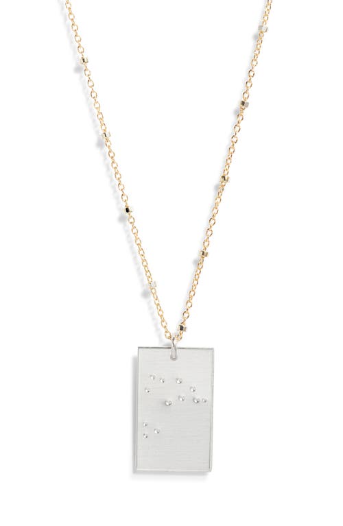 Set & Stones Zodiac Constellation Pendant Necklace In Silver - Capricorn