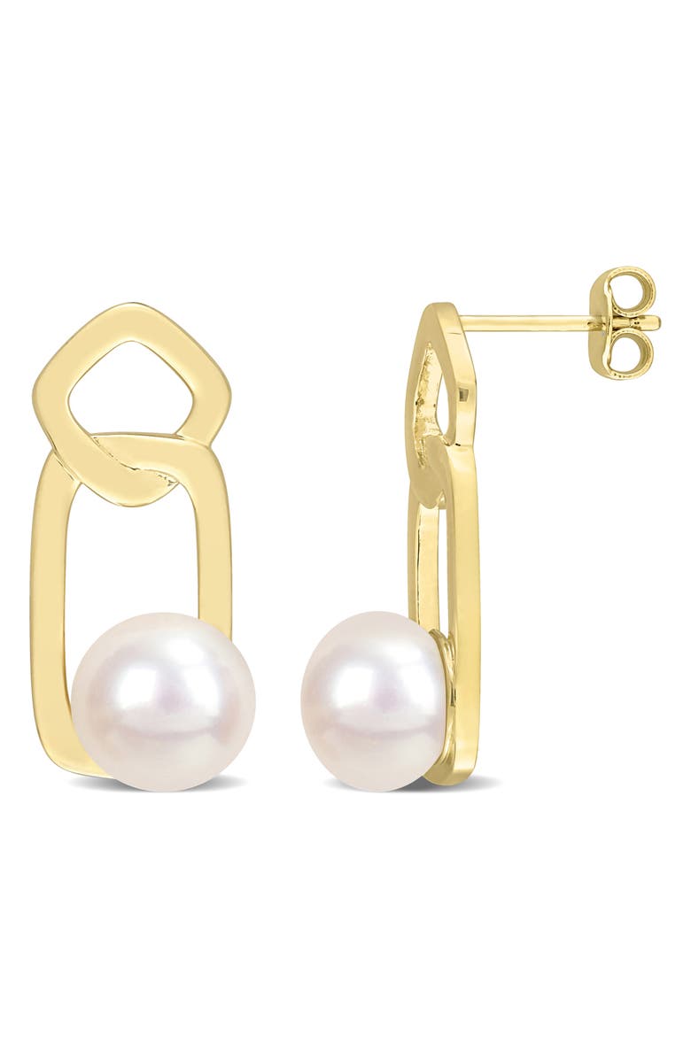 DELMAR 8.5-9mm Cultured Freshwater Pearl Drop Earrings, Main, color, White