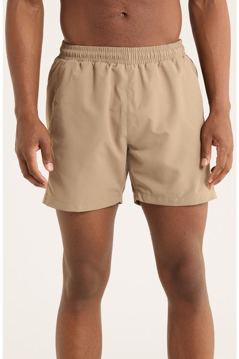 Dolphin Swim Trunks, Main, color, DARK BEIGE