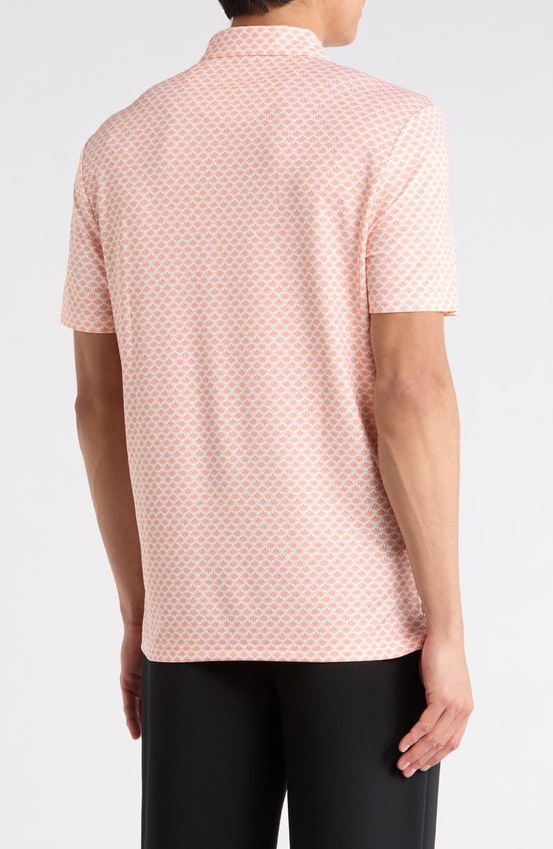 Original Penguin Retro Geometric Print Performance Polo, Alternate, color, Melon