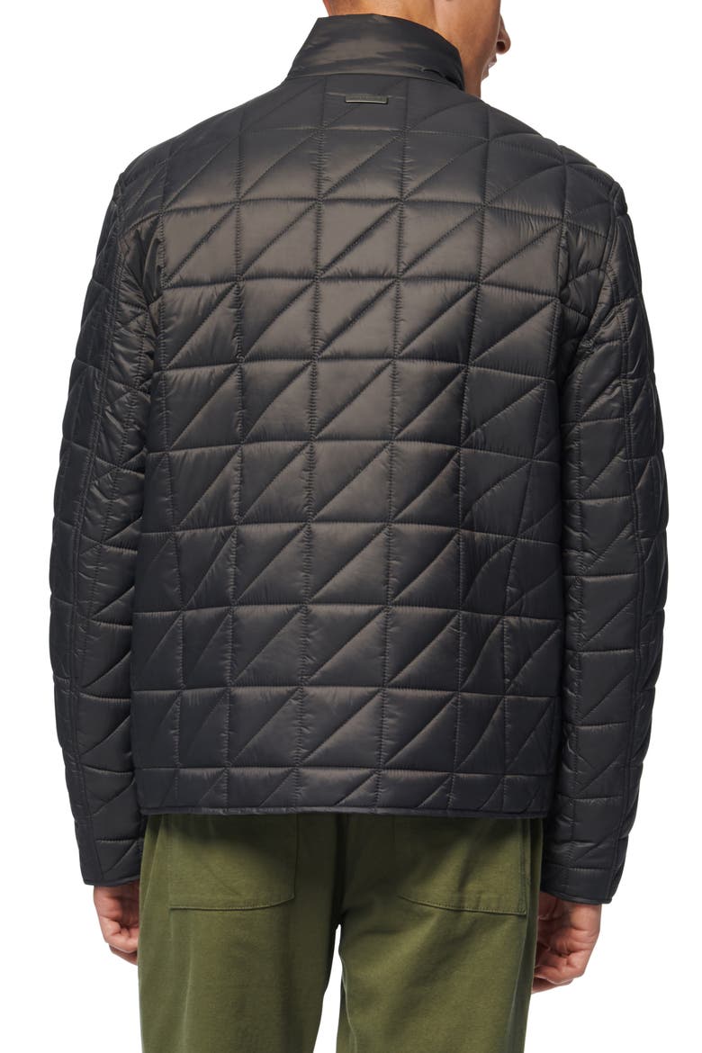 Brompton Water Resistant Quilted Jacket, Alternate, color, GREY