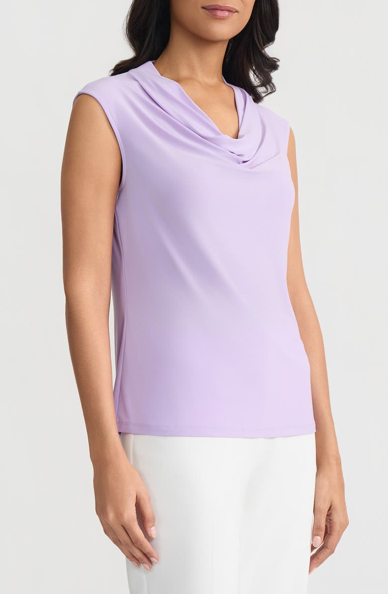 KASPER Cowl Neck Cap Sleeve Knit Top, Alternate, color, Lavender Mist