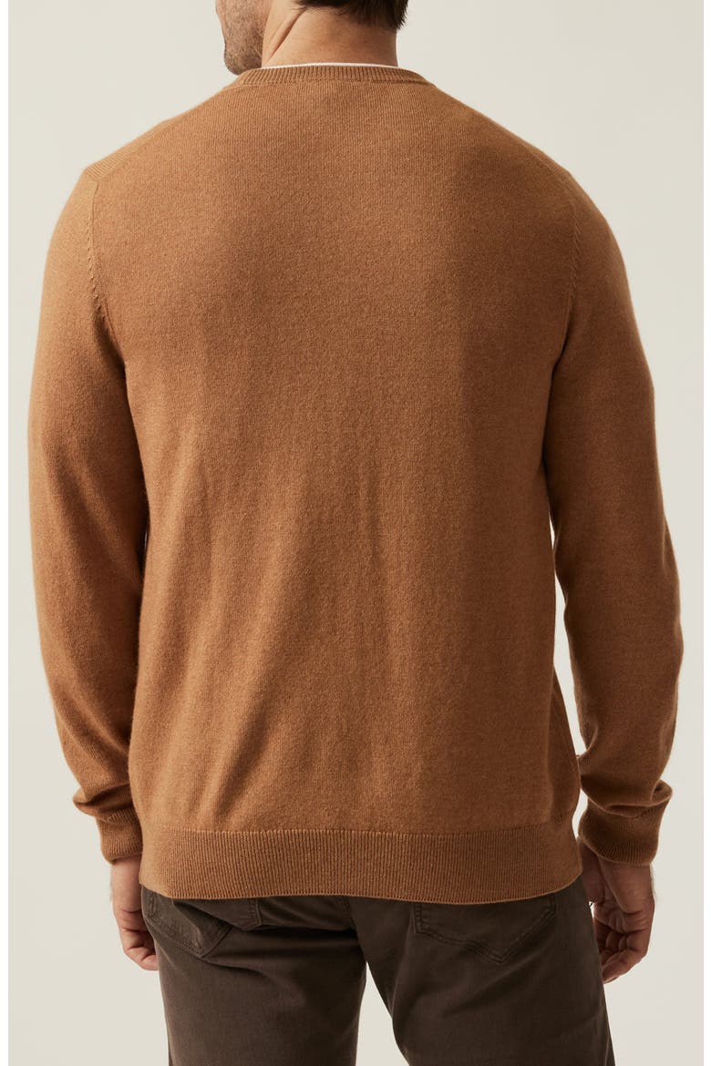 Cashmere, Silk & Wool Crewneck Sweater, Alternate, color, TOBACCO