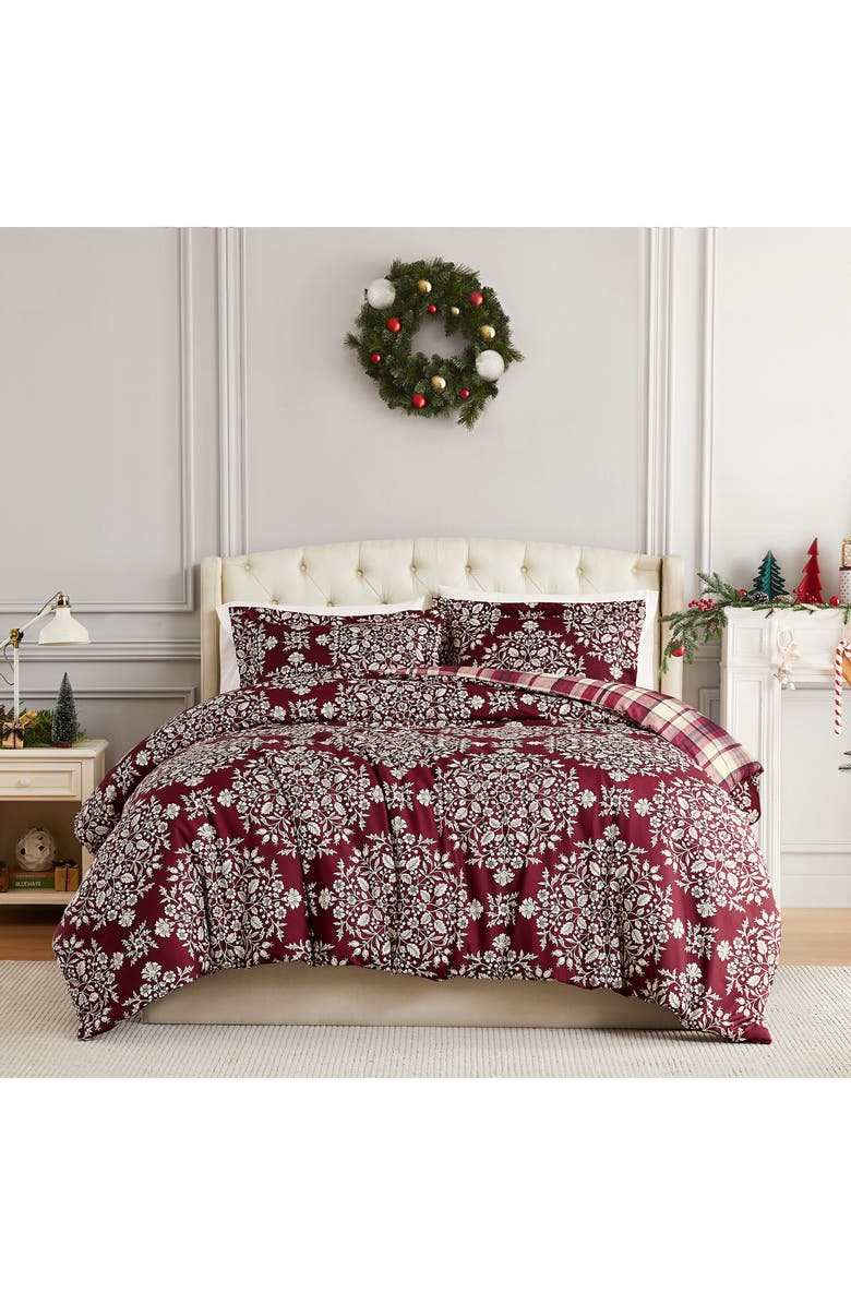 SOUTHSHORE FINE LINENS Christmas Carol Oversize Holiday Duvet Set, Alternate, color, Christmas Carol