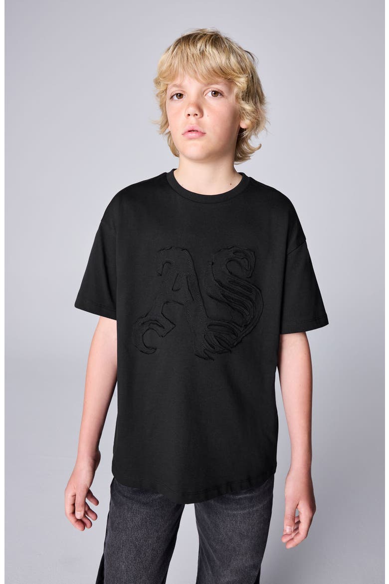 Kids' Underground Patch Stitch T-Shirt, Alternate, color, BLACK