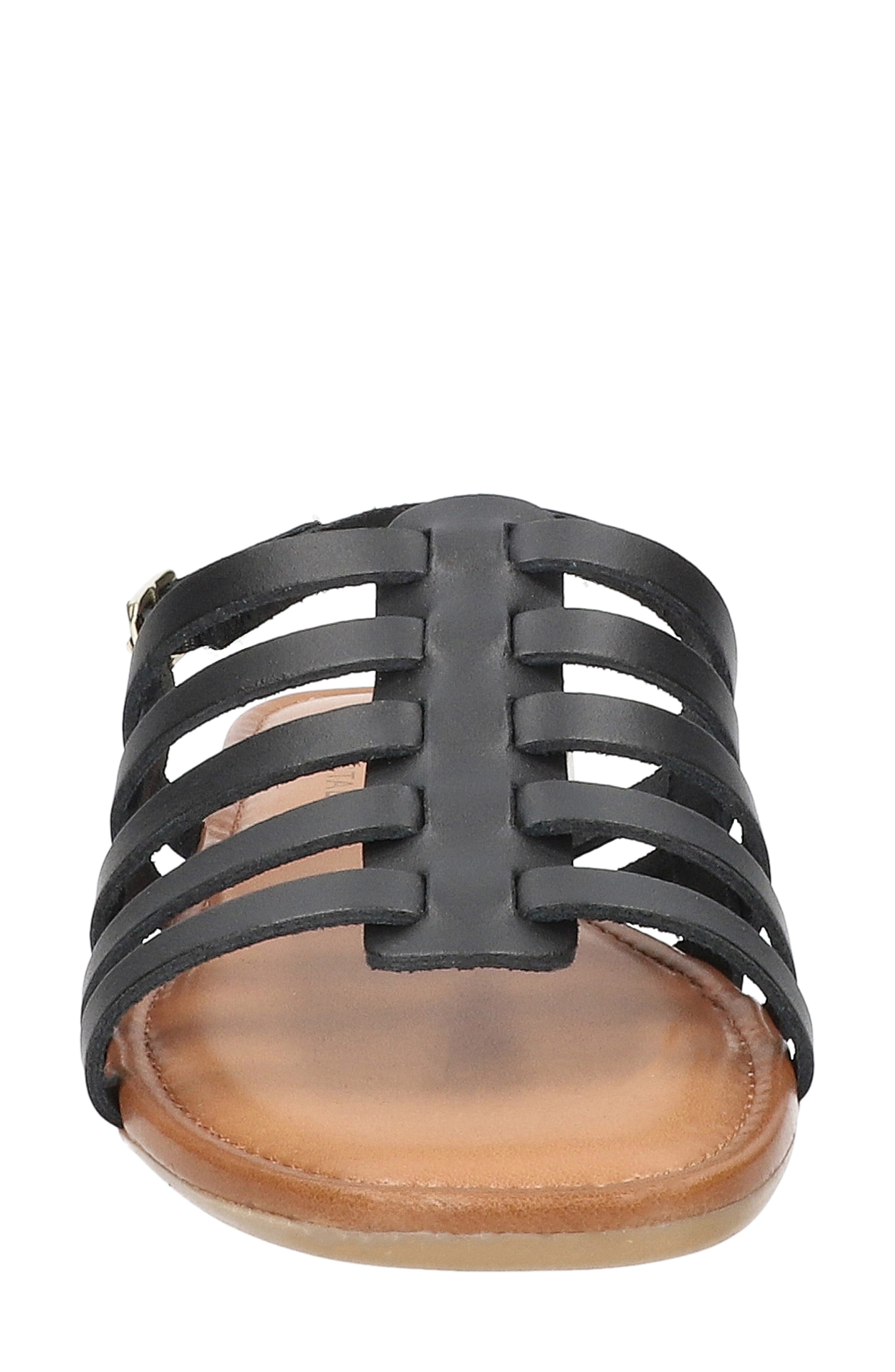 Bella Vita Uma-Italy Cage Sandal, Alternate, color, Black Leather