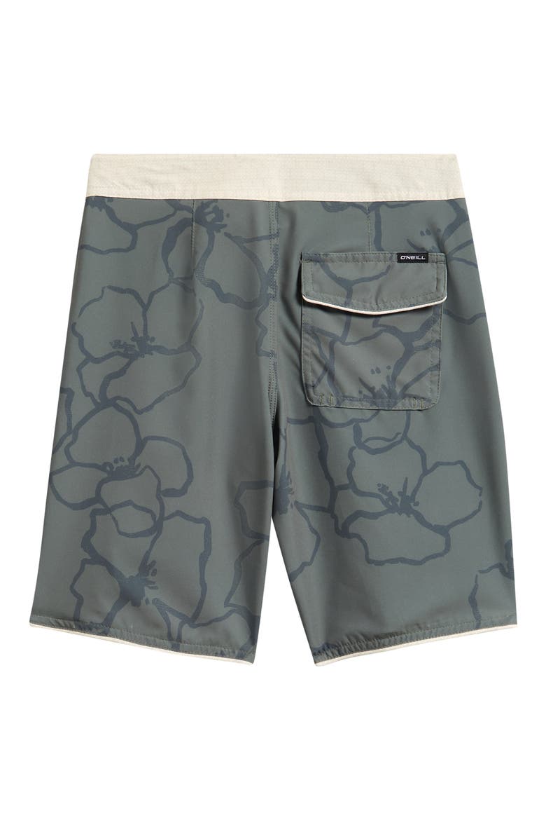 Kids' Hyperfreak Mysto Scallop Swim Trunks, Alternate, color, MULLED BASIL
