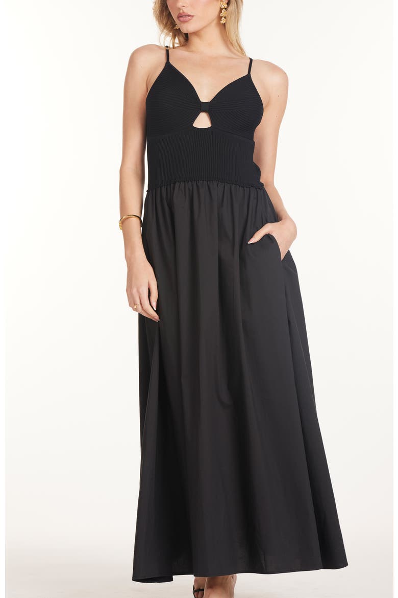 Petra Knot Dress, Main, color, Black