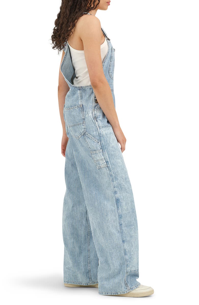 Lee Pinstripe Relaxed Denim Overalls, Alternate, color, New Workwear