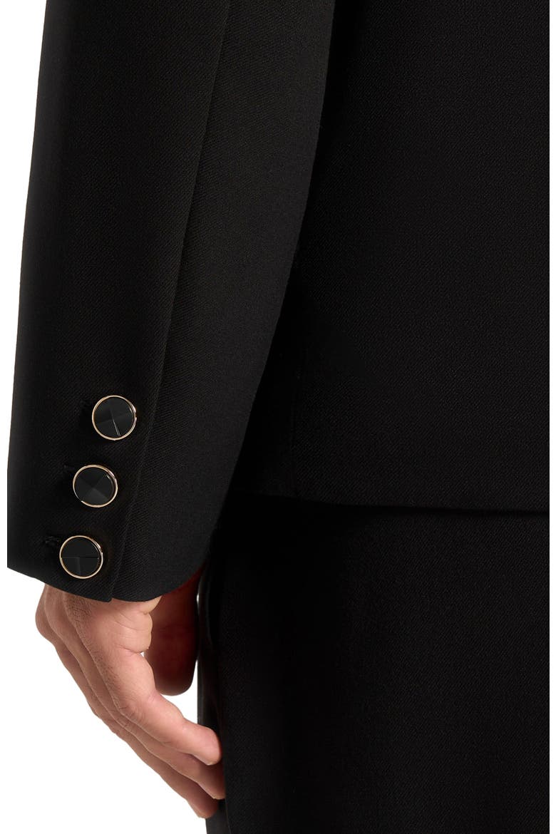 Didier Double Breasted Tailored Suit Jacket, Alternate, color, Black