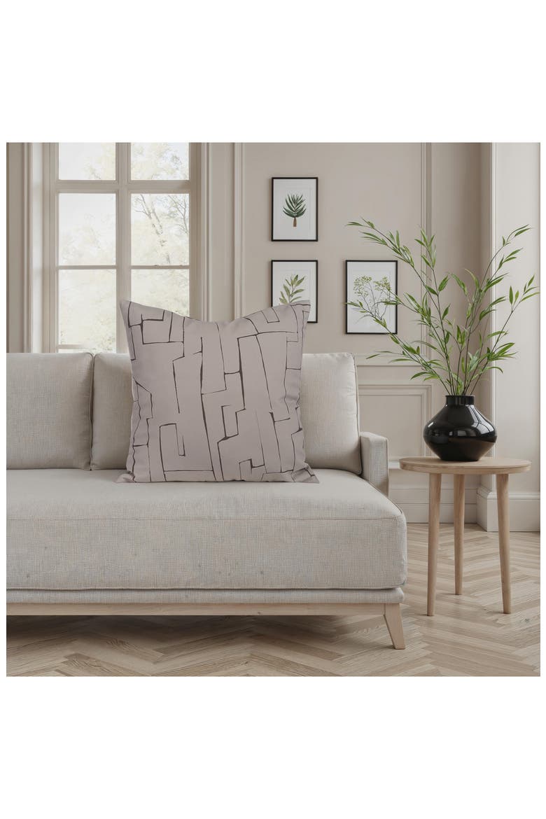 Sarno Modern Print Cotton Throw Pillow, Alternate, color, BEIGE