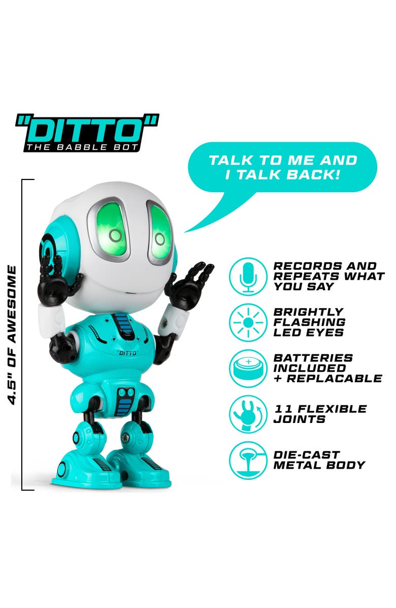 Force1 Ditto Mini Voice Changer Robot Toy, Alternate, color, Blue
