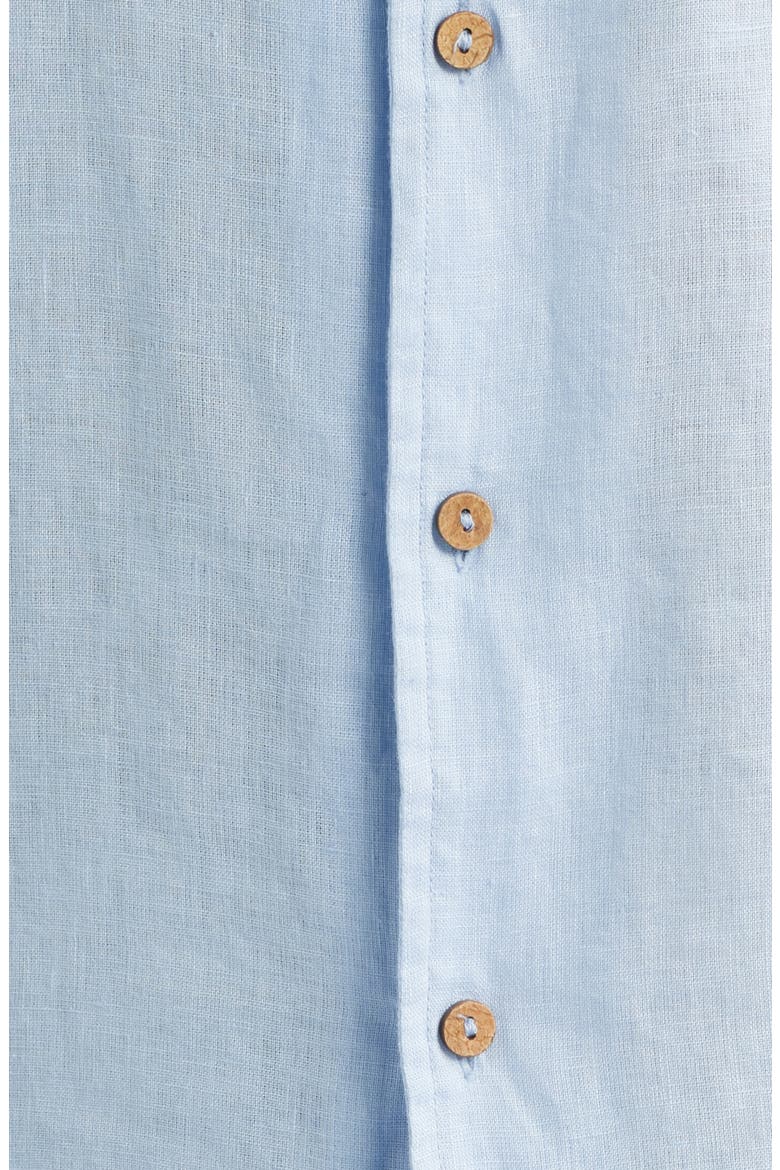 Short Sleeve Button-Up Camp Shirt, Alternate, color, BLUE