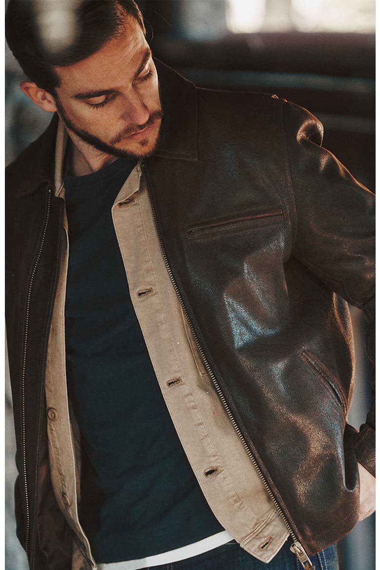 RAINIER MOTO  JACKET, Alternate, color, Brown