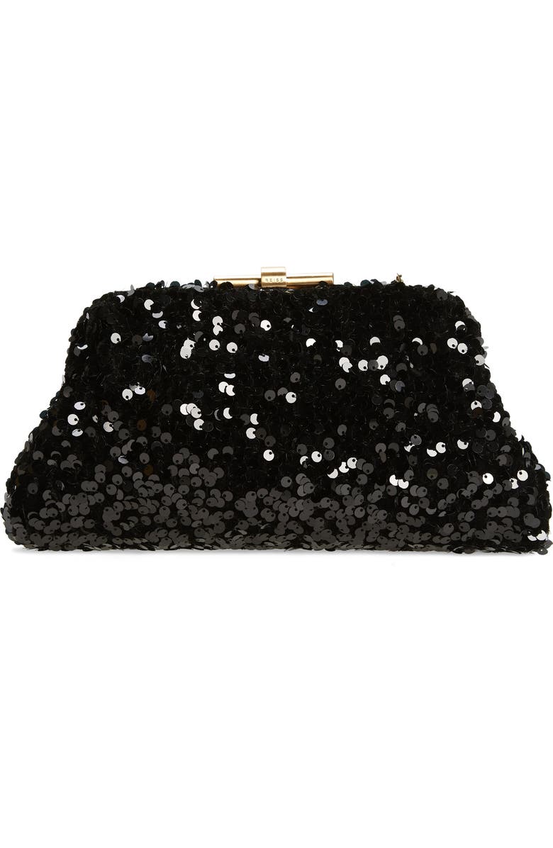 Reiss Adaline Sequin Clutch, Main, color,