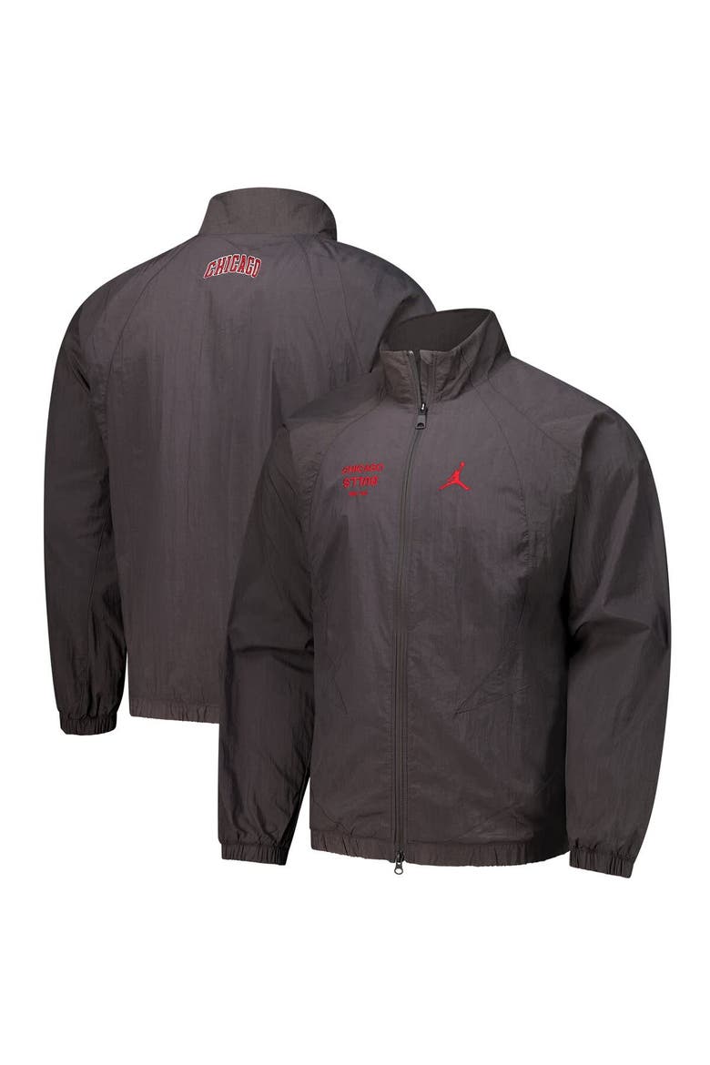 Men's Jordan Brand Gray Chicago Bulls Courtside Statement Edition Jumpman Jam Full-Zip Jacket, Main, color, Gray