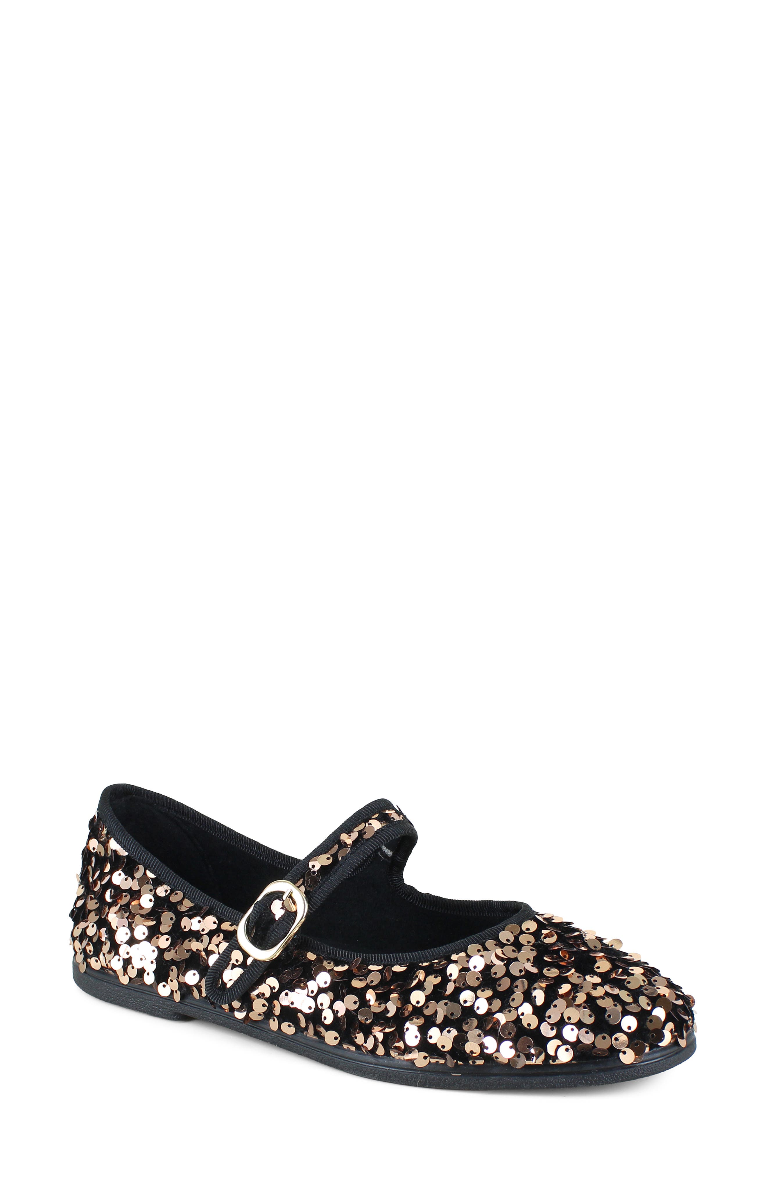 Sequin Embellished Mary Jane Flat, Main, color, COPPER