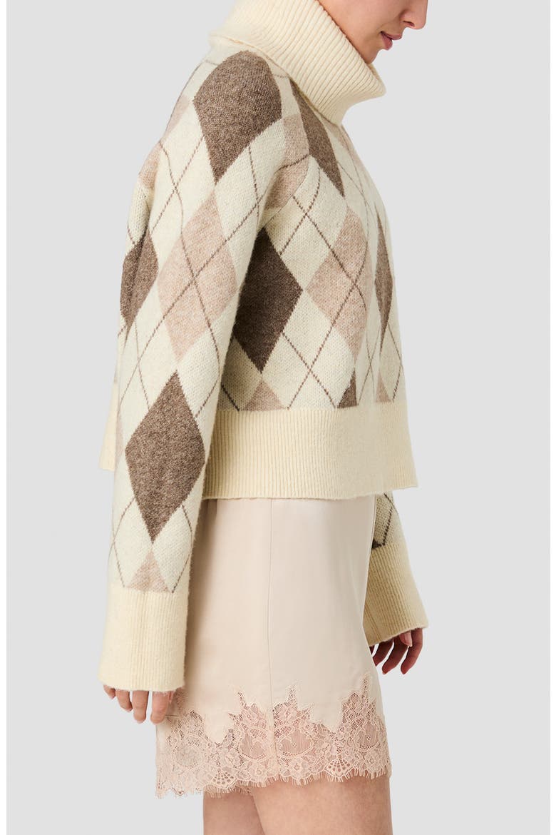 Koda Argyle Jacquard Turtleneck Sweater, Alternate, color, OVERSIZED ARGYLE