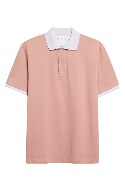 Contrast Trim Cotton Piqué Polo