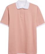 Eleventy Contrast Trim Cotton Piqué Polo