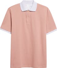 Eleventy Contrast Trim Cotton Piqué Polo