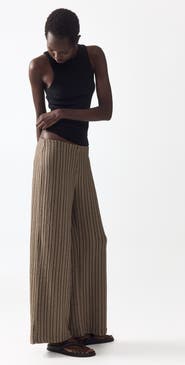 H&M Wide Crinkled Trousers