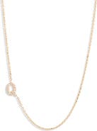 Anzie Love Letter Pavé Diamond Initial Pendant Necklace