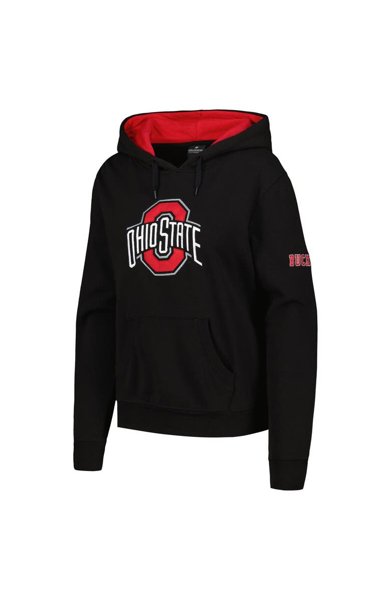 STADIUM ATHLETIC Women's Black Ohio State Buckeyes Big Logo Pullover Hoodie, Alternate, color, Black
