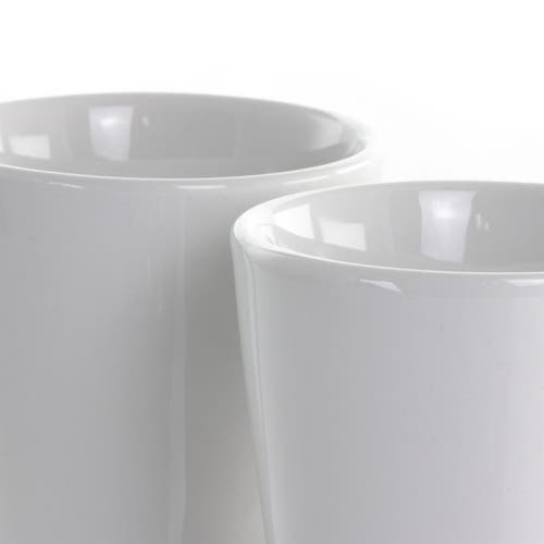 Elama Holt 12 Piece 10 Ounce Porcelain Mug Set In White