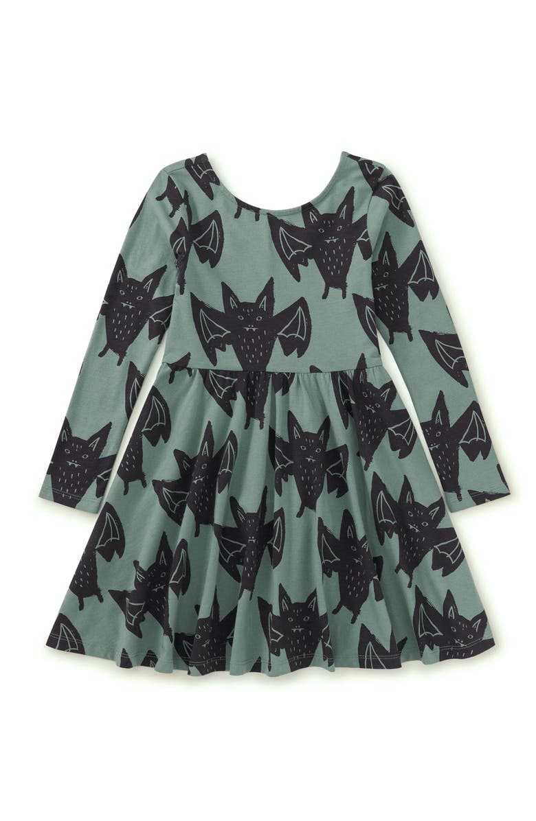 Tea Collection Printed Ballet Dress, Main, color, Fly By Night Bats