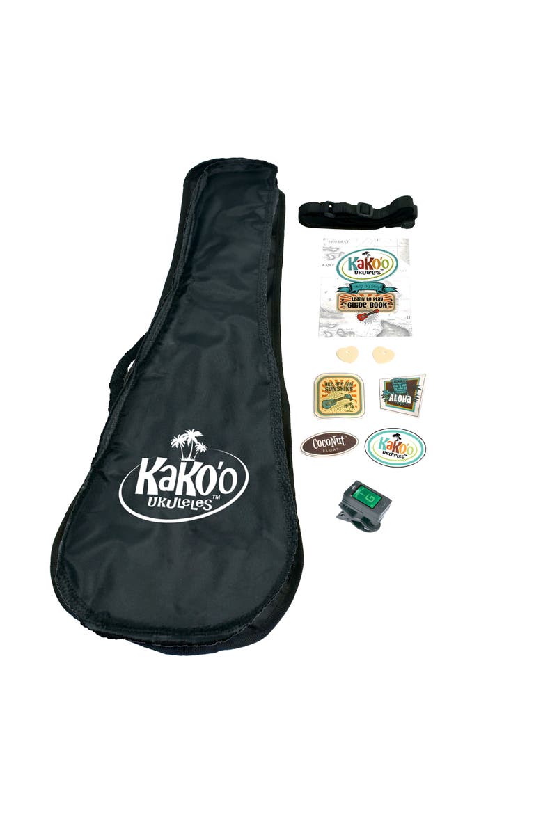 21 Inch Professional Wooden Ukulele Set, Alternate, color, Multicolored