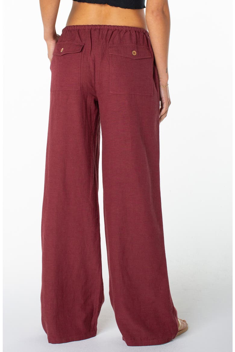 Iyla Wide Leg Drawstring Pants, Alternate, color, PORT