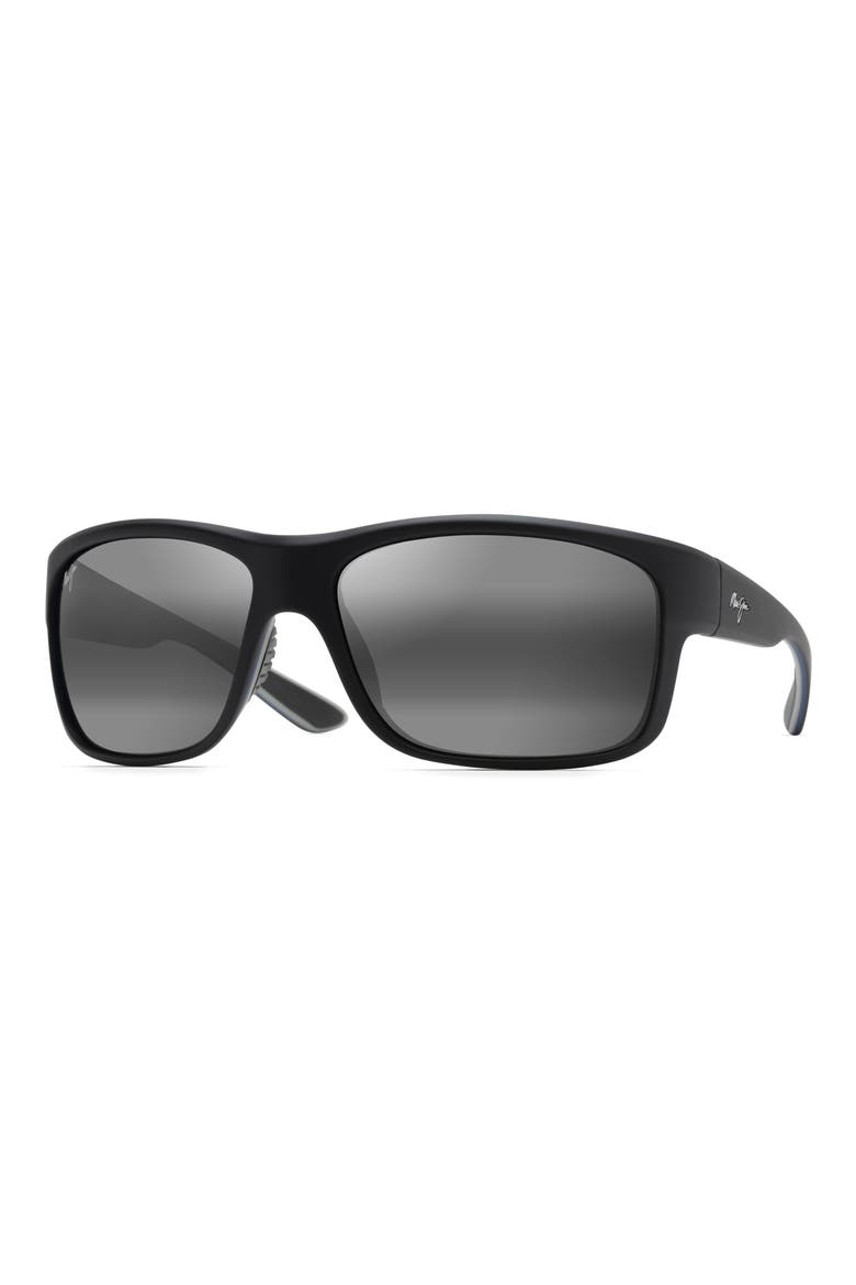 Southern Cross 63mm Ovresize Polarized Sunglasses, Alternate, color, BLACK/ GREY GRADIENT