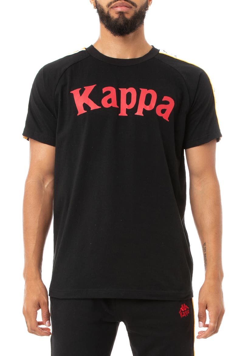 Kappa 222 Banda Deto Graphic Tee, Main, color, BLACK