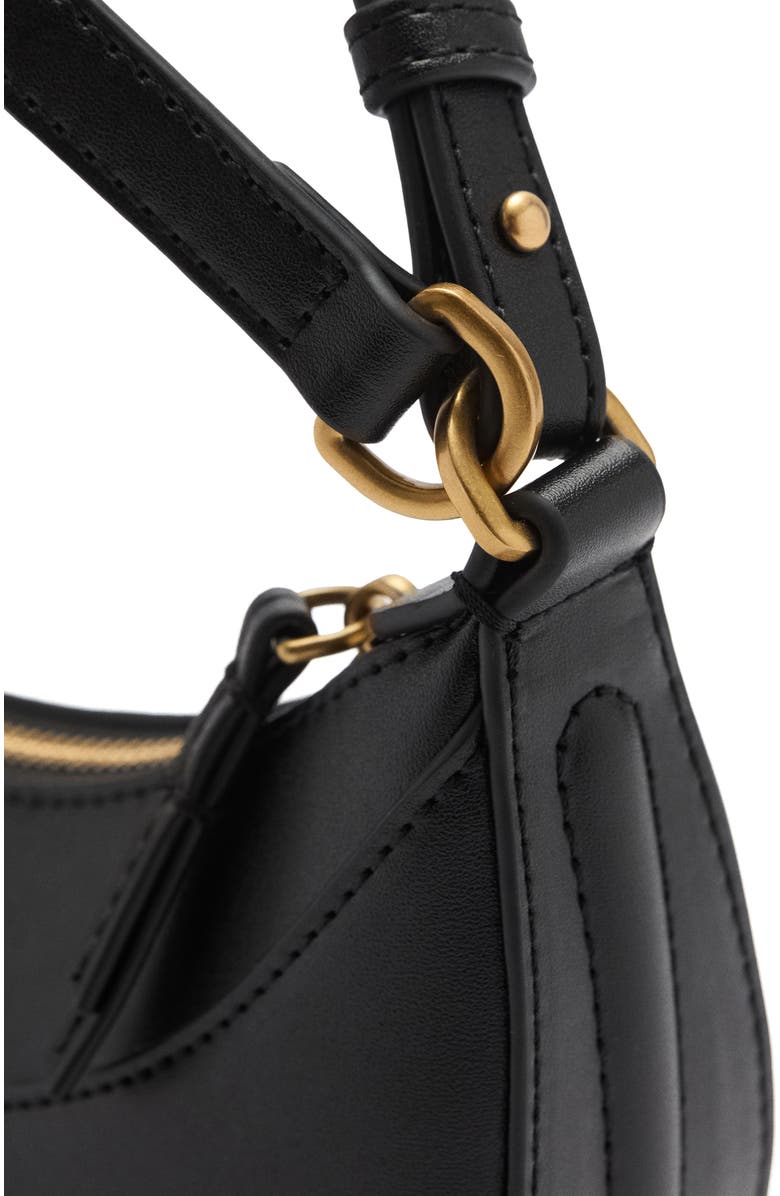 MANGO Oval Faux Leather Shoulder Bag, Alternate, color,