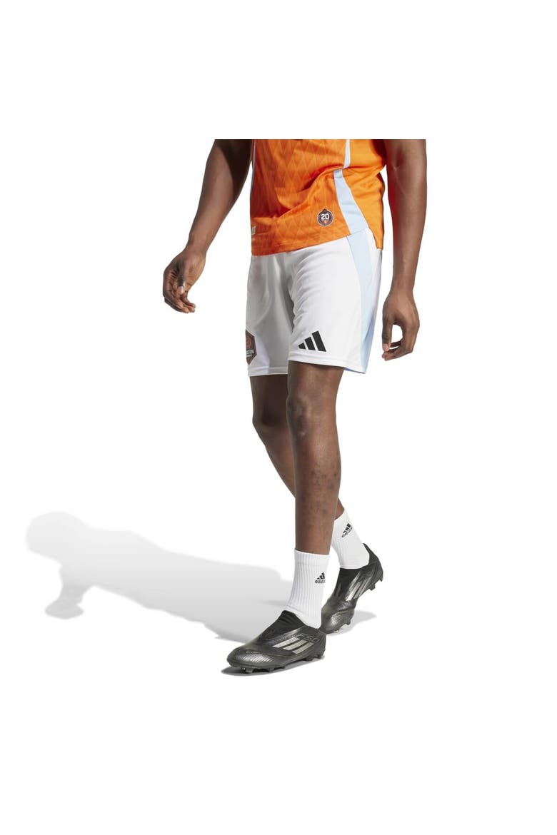 Men's adidas  White Houston Dynamo FC Home 2025 Season 20 Authentic Shorts, Alternate, color, White