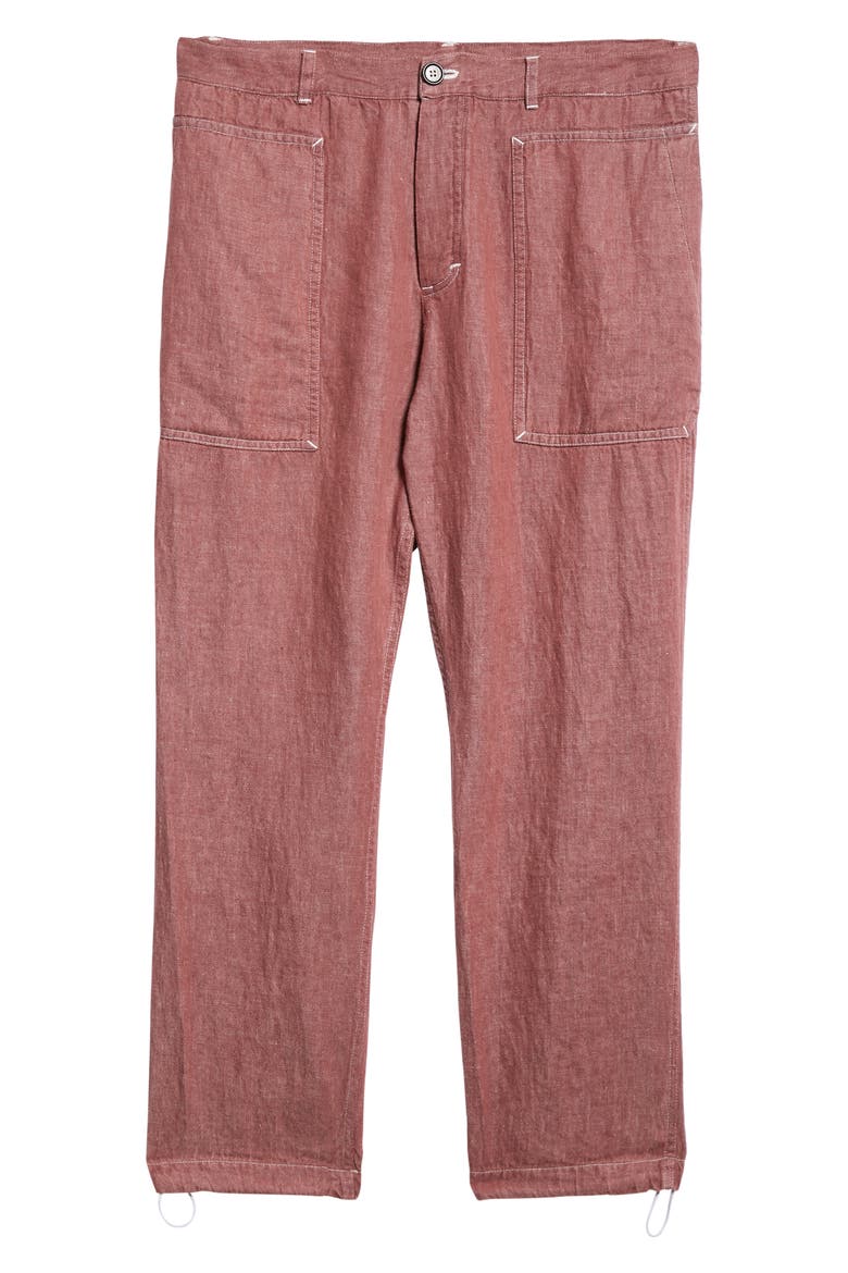 Gjoska Linen Pants, Alternate, color, RUST