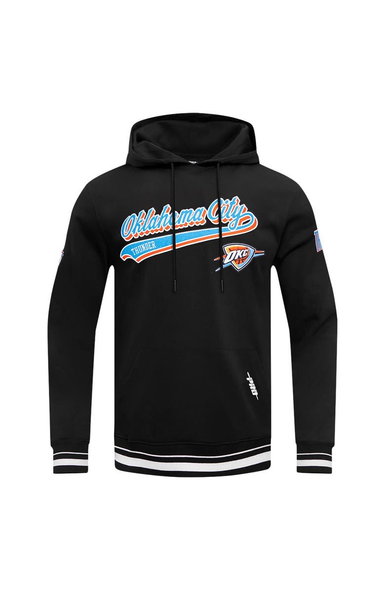 PRO STANDARD Men's Pro Standard Black Oklahoma City Thunder Script Tail Pullover Hoodie, Alternate, color, 