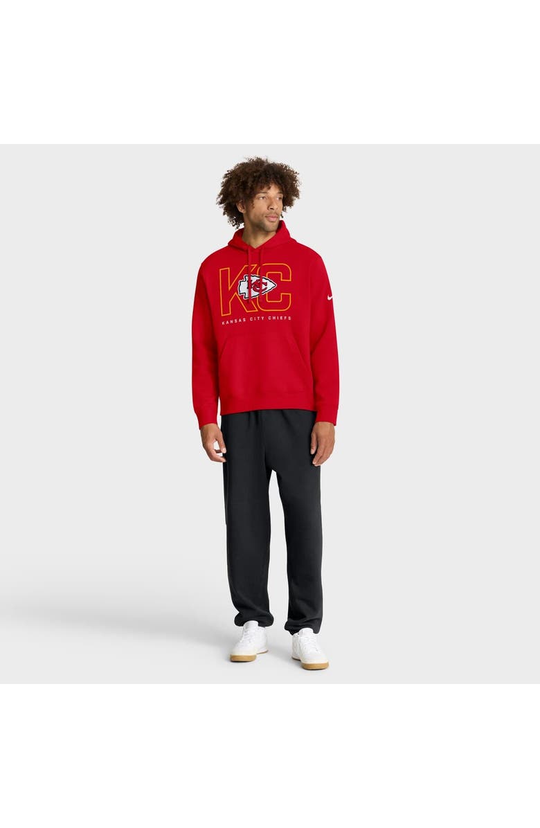 Nike Men's Nike Red Kansas City Chiefs Busted Play Club Fleece Pullover Hoodie, Alternate, color, Red