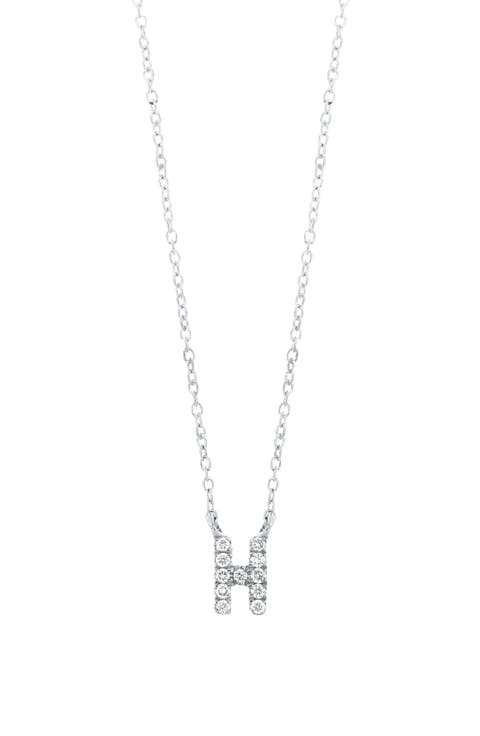 Icon Diamond Initial Pendant Necklace