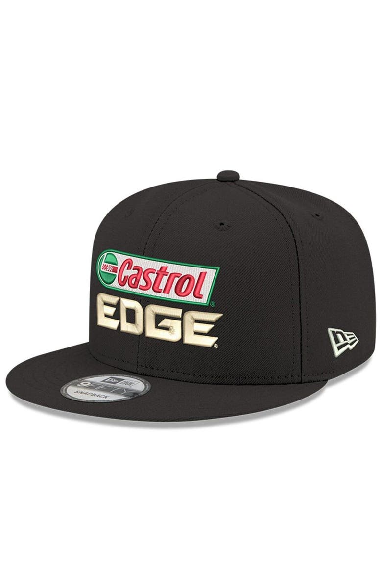 New Era Men's New Era  Black Brad Keselowski Castrol Edge 9FIFTY Sponsor Snapback Hat, Alternate, color, 