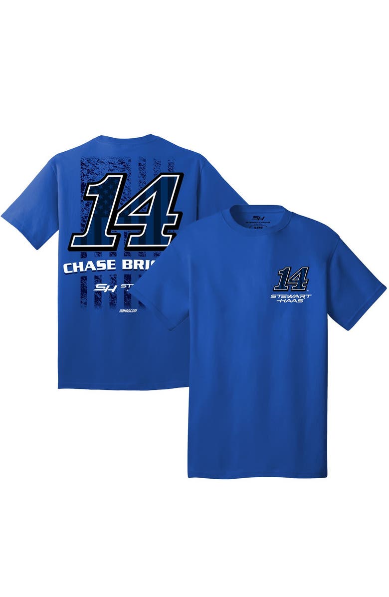 STEWART-HAAS RACING Men's Stewart-Haas Racing Team Collection Royal Chase Briscoe Flag T-Shirt, Main, color, Royal