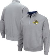 COLOSSEUM Men's Colosseum Heathered Gray Marquette Golden Eagles Tortugas Team Logo Quarter-Zip Jacket