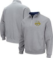 COLOSSEUM Men's Colosseum Heathered Gray Marquette Golden Eagles Tortugas Team Logo Quarter-Zip Jacket