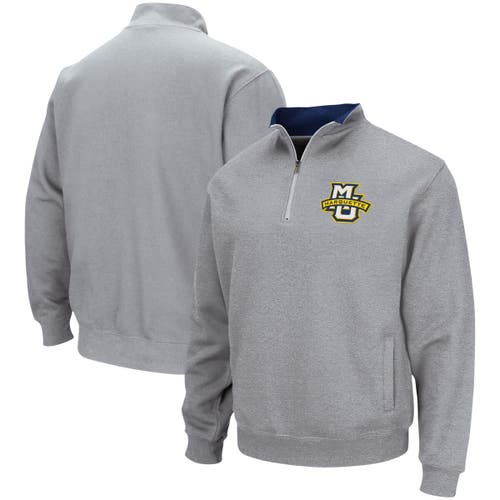 Men's Colosseum Heathered Gray Marquette Golden Eagles Tortugas Team Logo Quarter-Zip Jacket in Heather Gray at Nordstrom, Size Xxx-Large