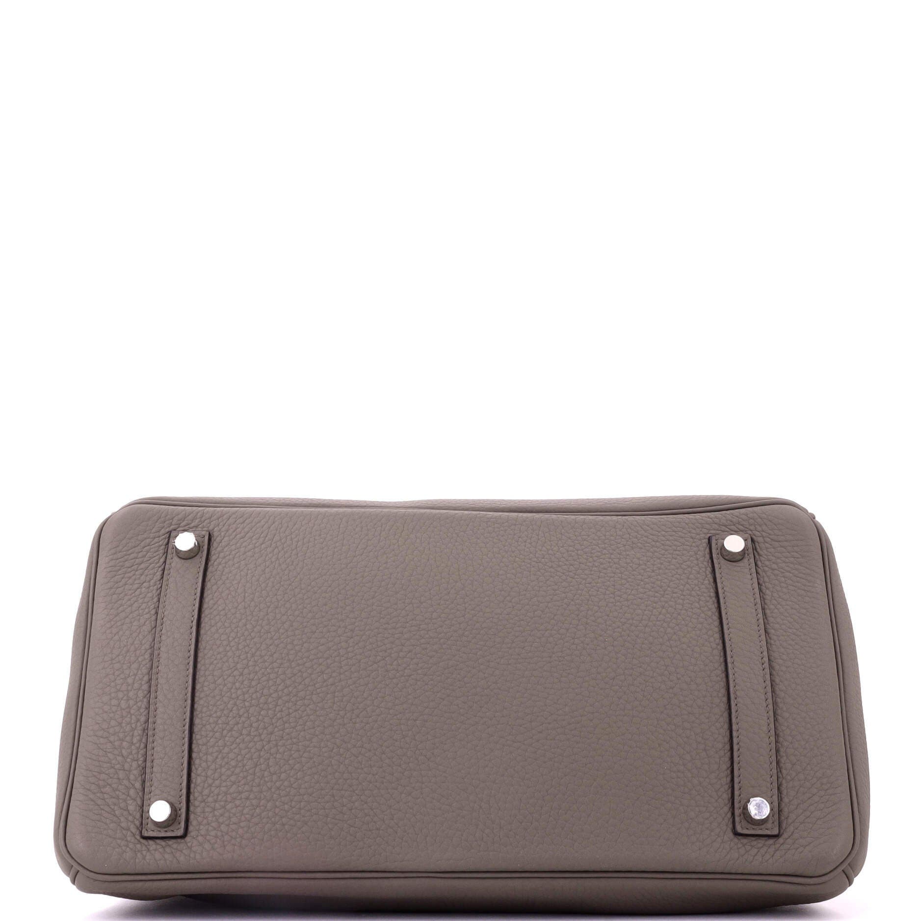 Birkin Handbag Grey Clemence with Palladium Hardware 35, Alternate, color, Grey