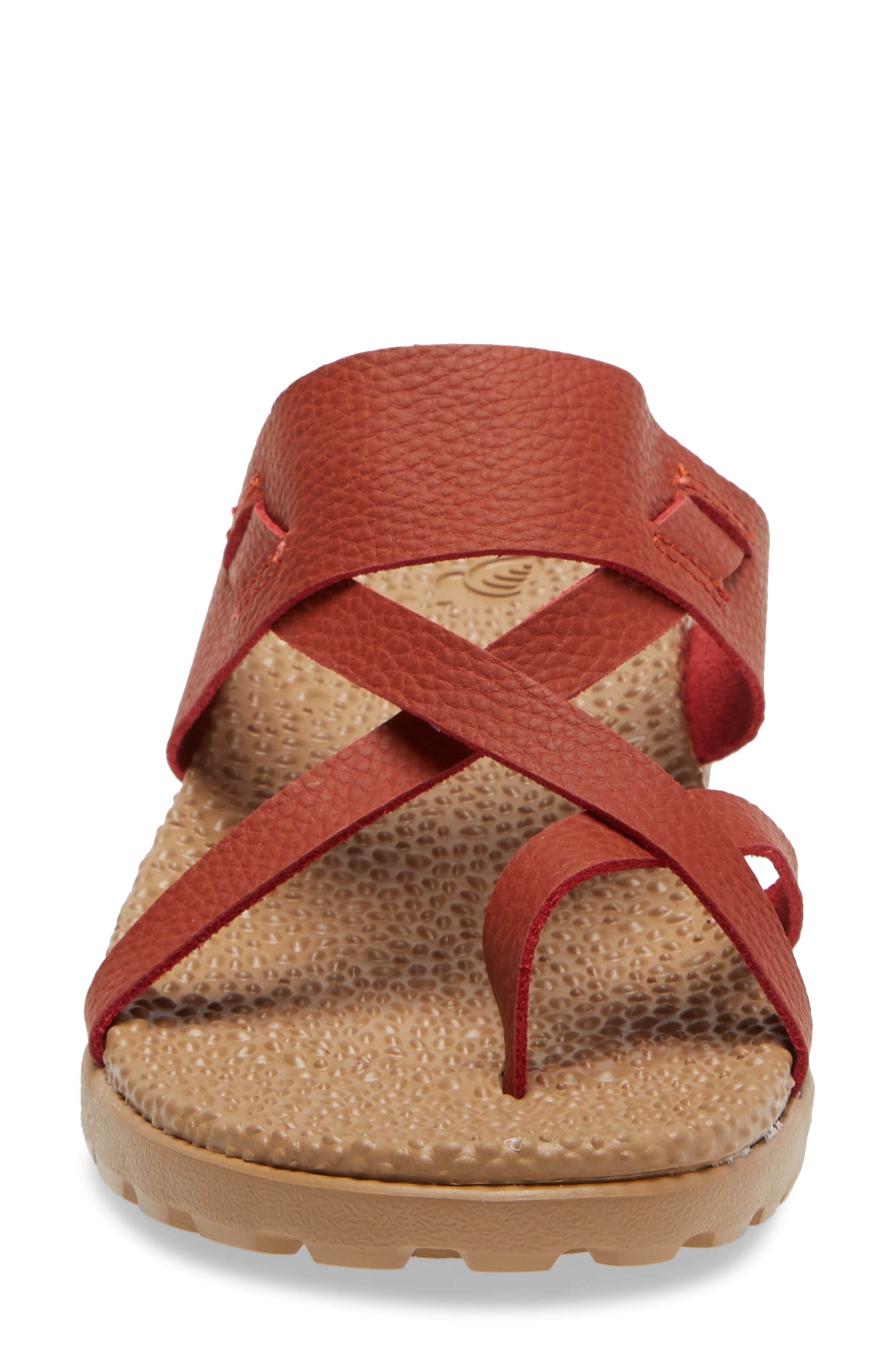 Acorn Riley Leather Sandal, Alternate, color, Copper Leather