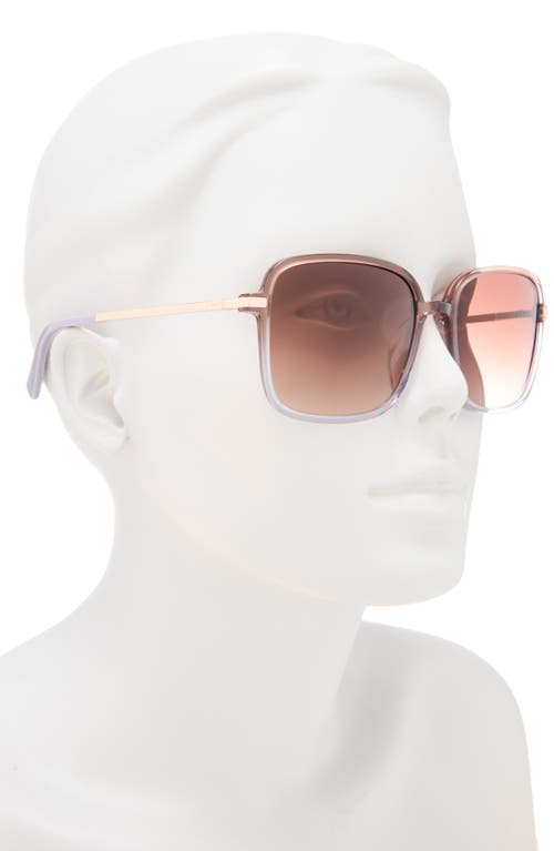 Ted Baker 57mm Gradient Square Sunglasses In Brown