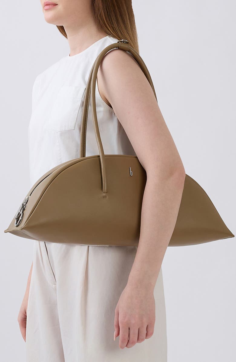 behno Laverne Leather Bowler Bag, Alternate, color, Palm