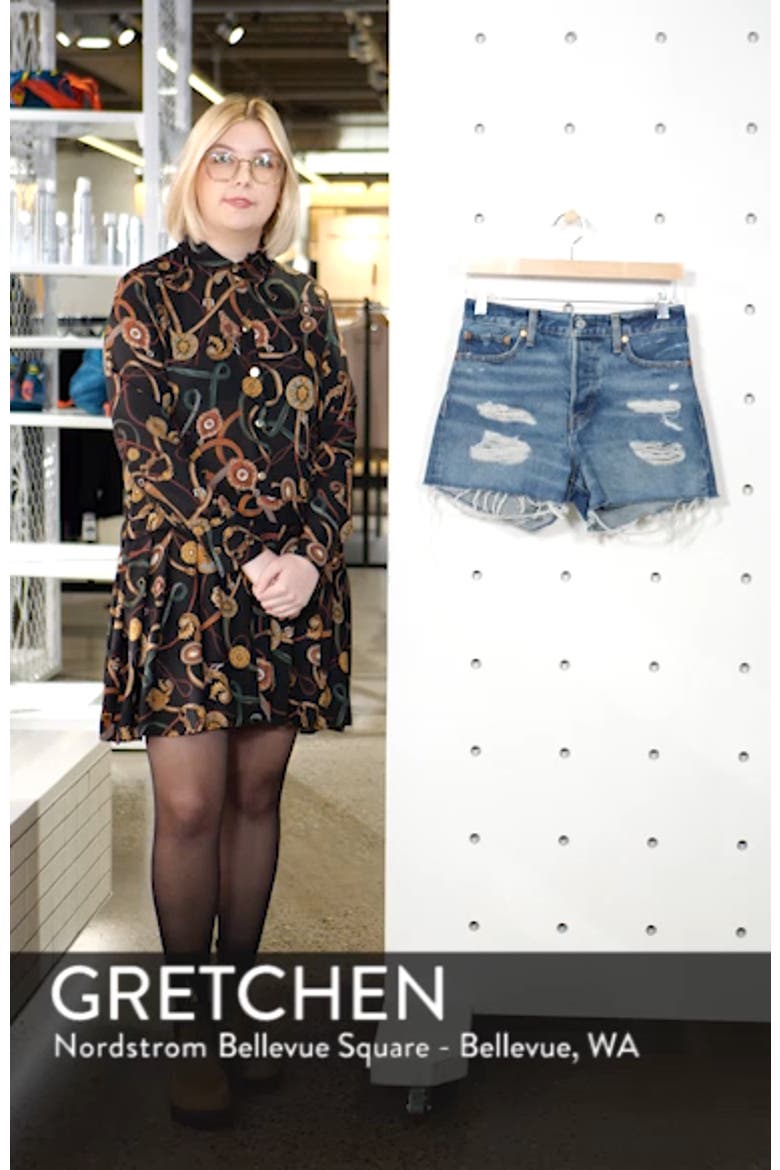 Levi's® Wedgie Update High Waist Cutoff Denim Shorts video